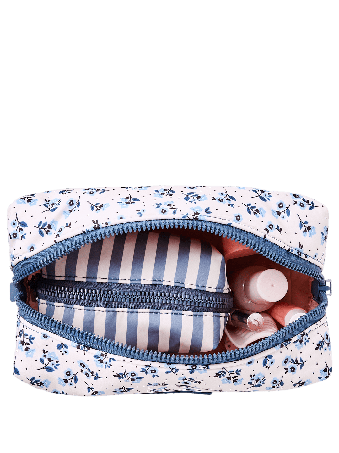 Cosmetic Trio Blue Floral