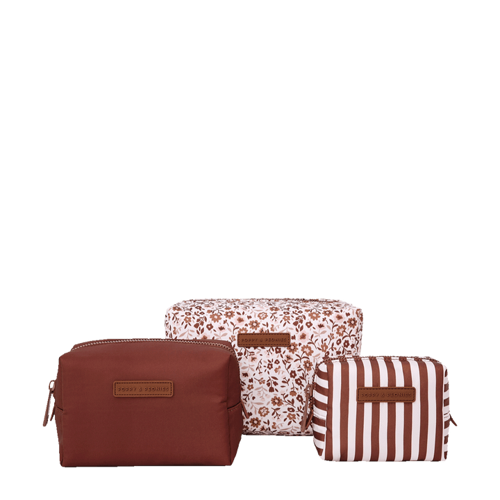 Cosmetic Trio Fall Brown Floral
