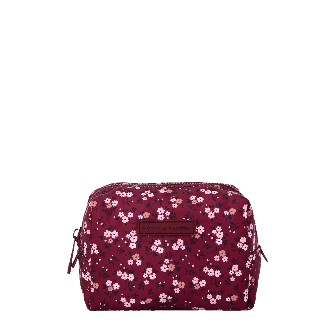Berry Floral Cosmetic Case