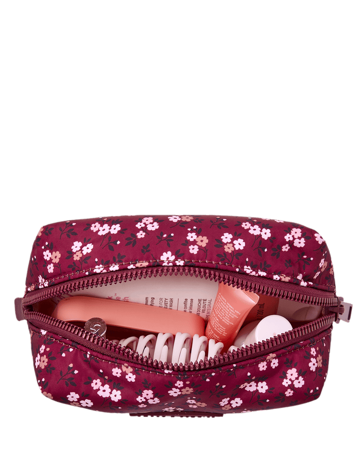 Berry Floral Cosmetic Case