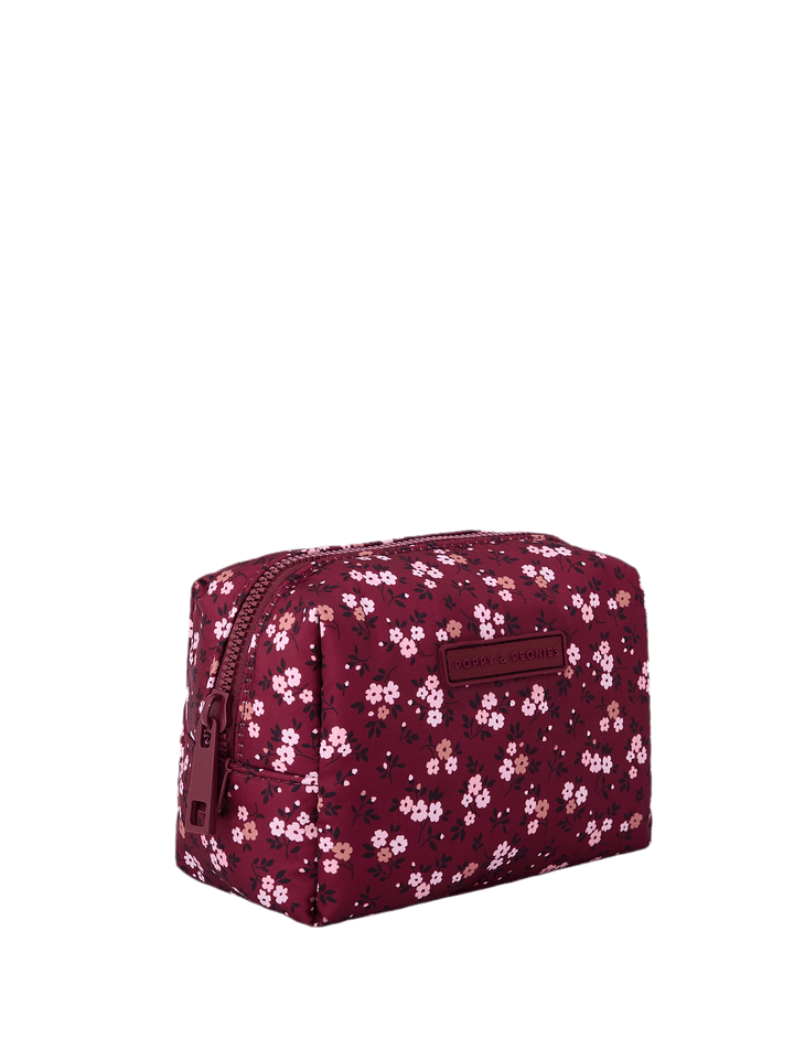 Berry Floral Cosmetic Case