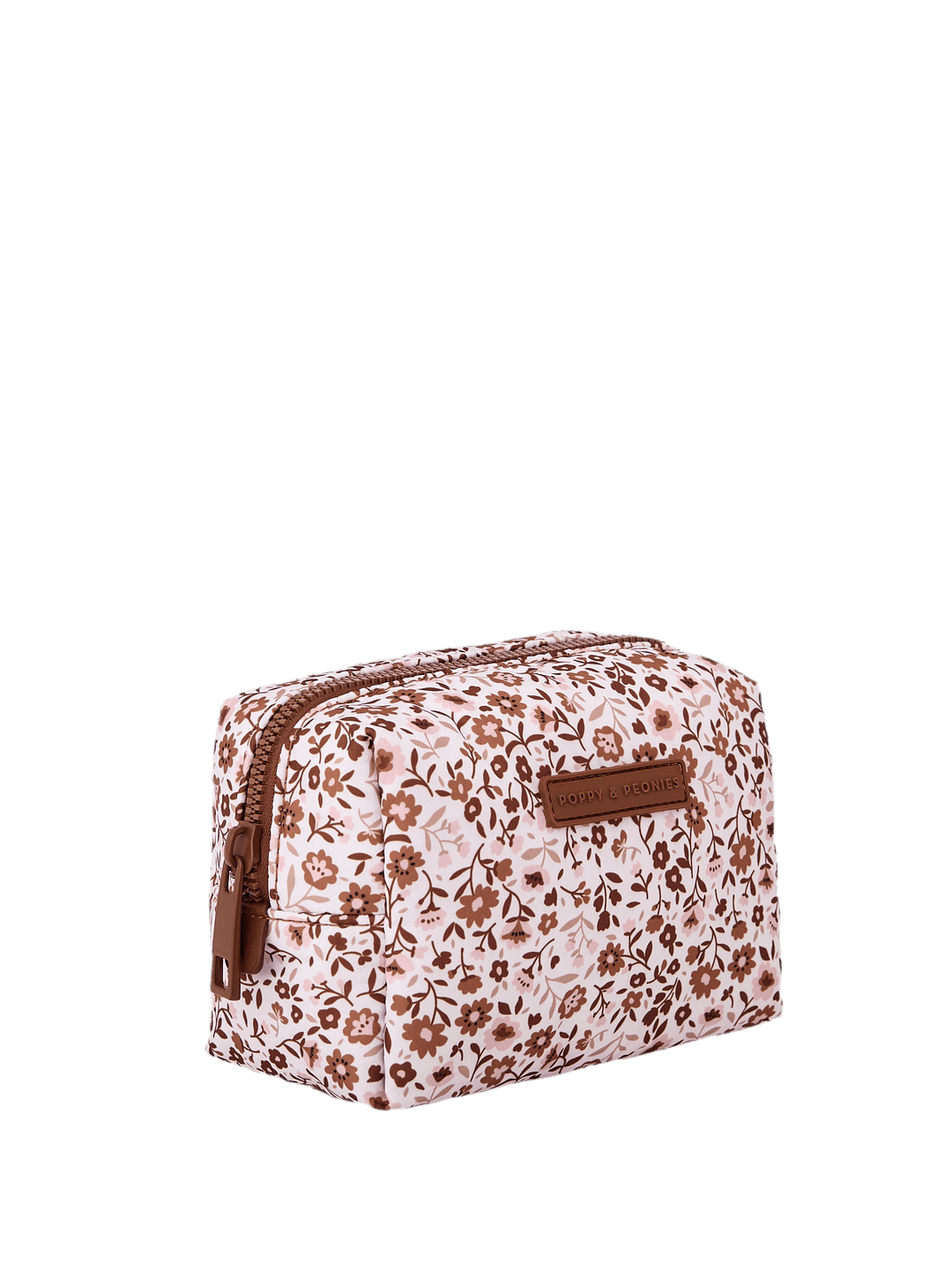Fall Brown Floral Cosmetic Case