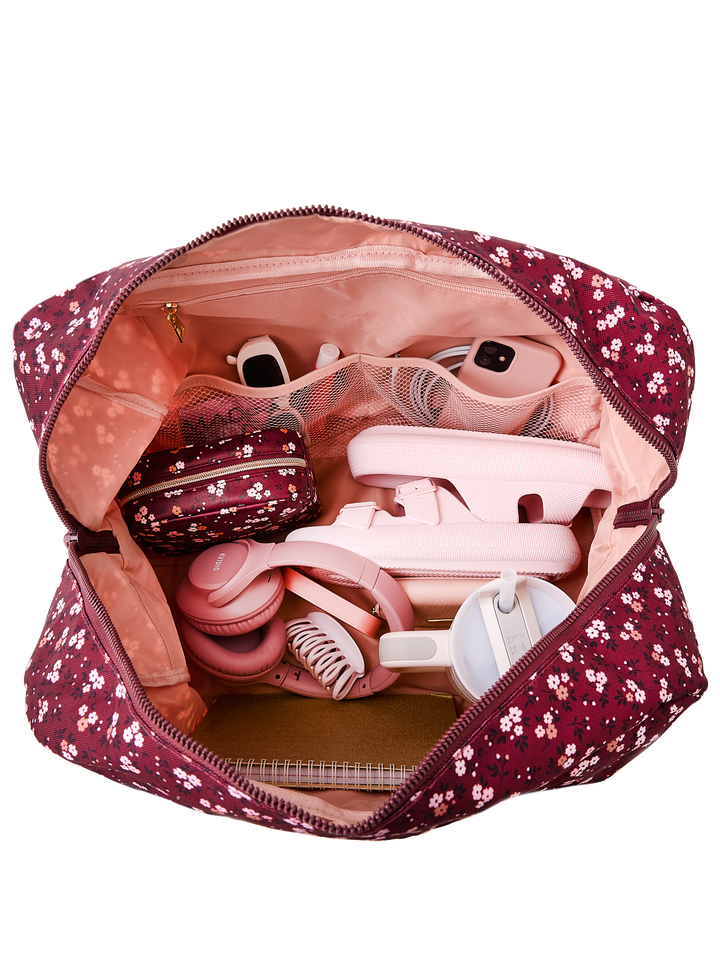 The Pack Up Duffle Berry Floral