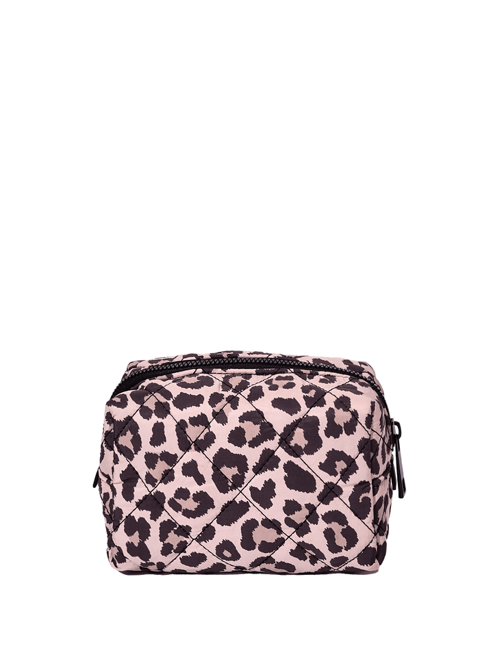 Leopard print makeup bag