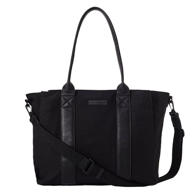 バッグ everyone nylon logo tote bag ABCD FLEURS PoppyPeonies_Ecomm_Tote_Black_