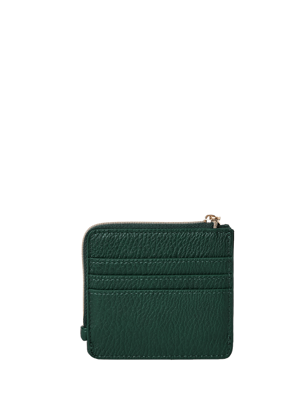 Green wallet with a zipper on a transparent background