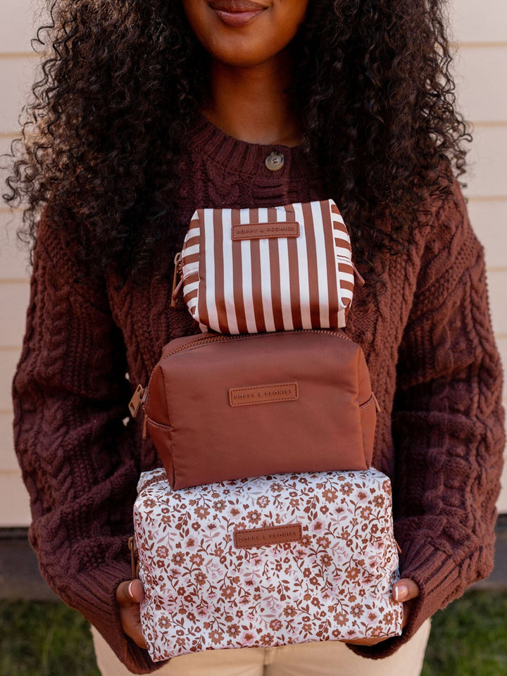 Cosmetic Trio Fall Brown Floral