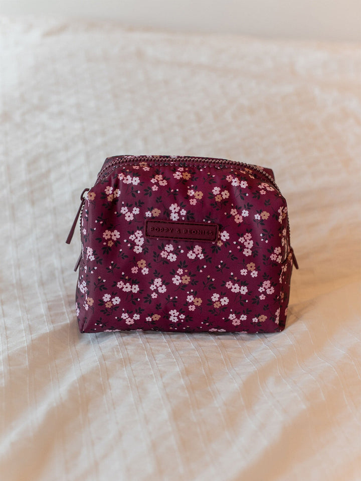 Berry Floral Cosmetic Case