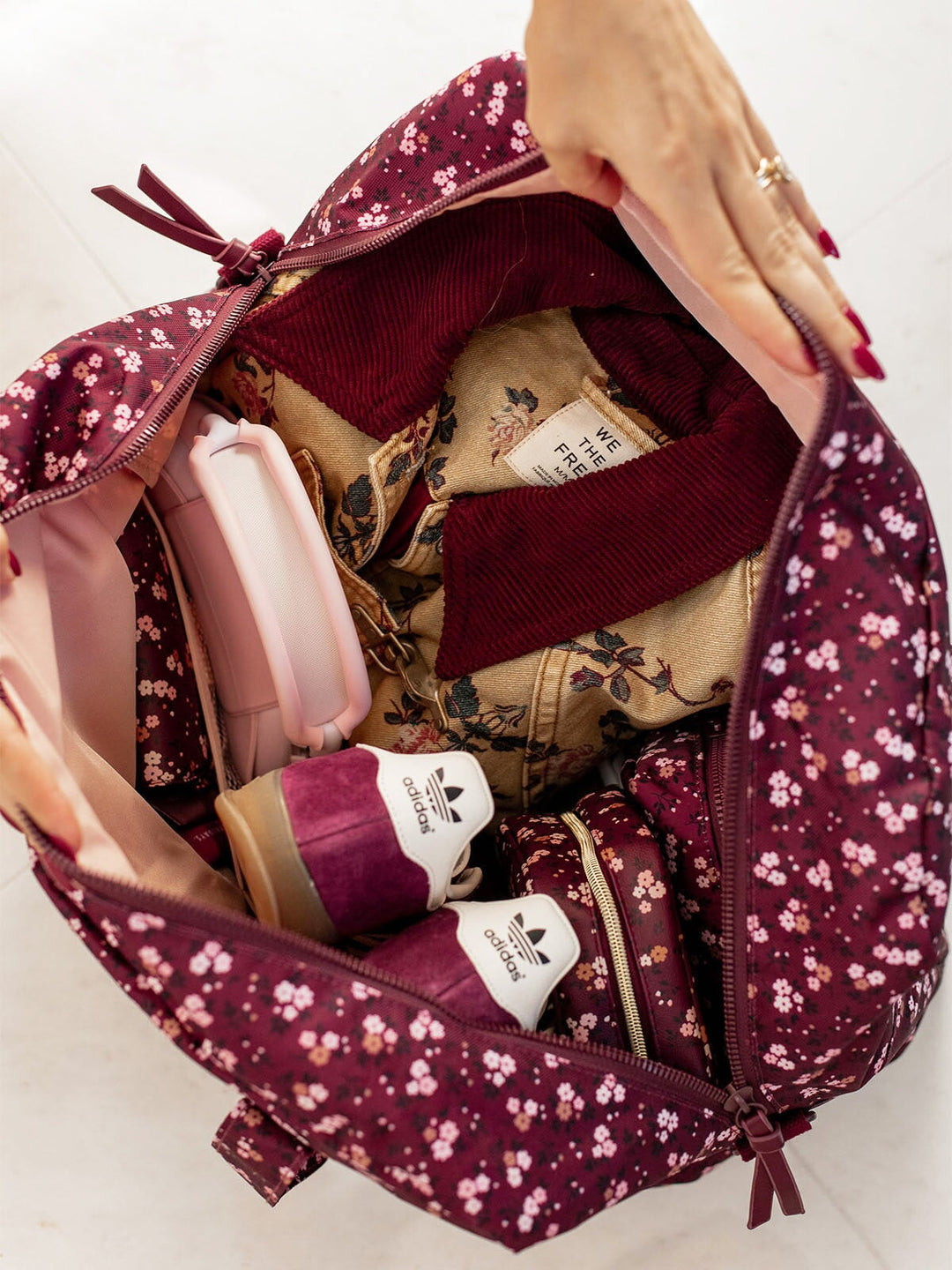 The Pack Up Duffle Berry Floral