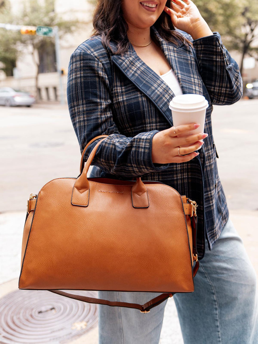 Uptown Tote Cognac