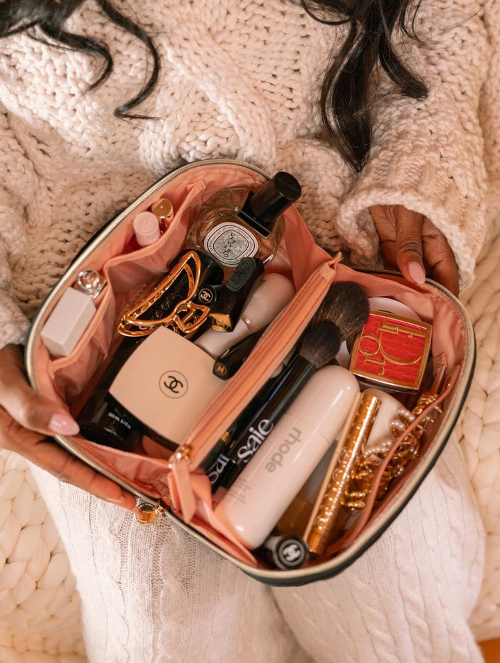Open and Glow Cosmetic Case Black Velvet
