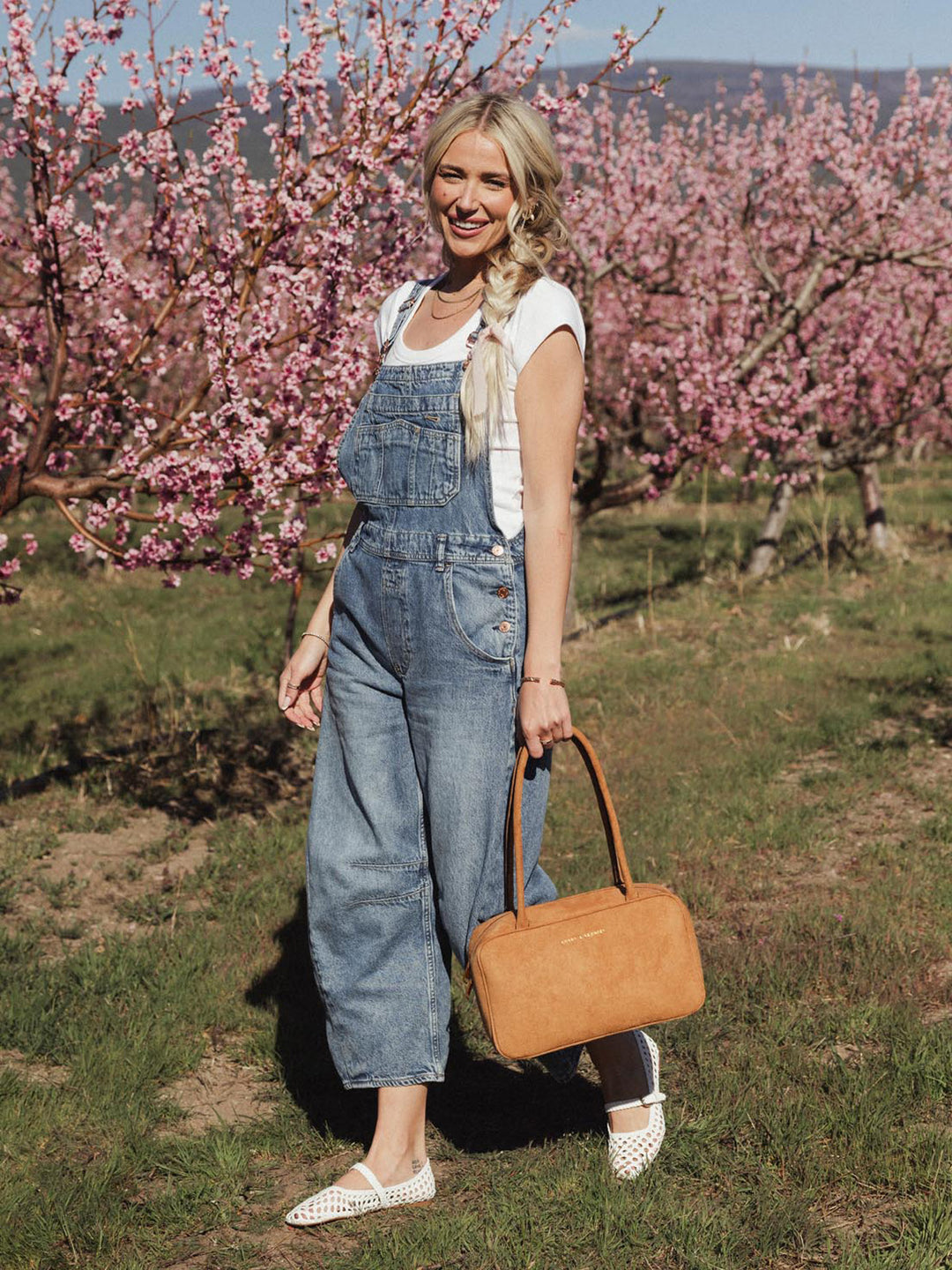 The Darling Satchel Cognac Suede