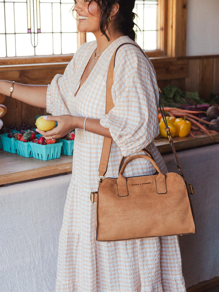 Mini Uptown Tote Cognac Suede