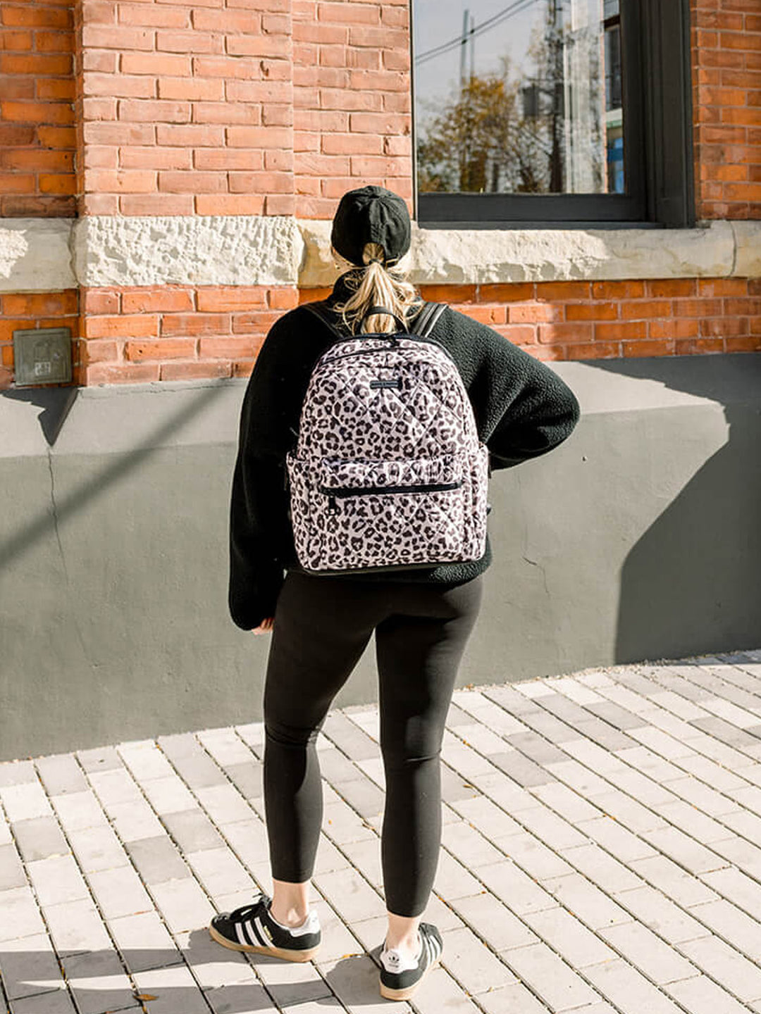Quilted Brooklyn Backpack leopard
