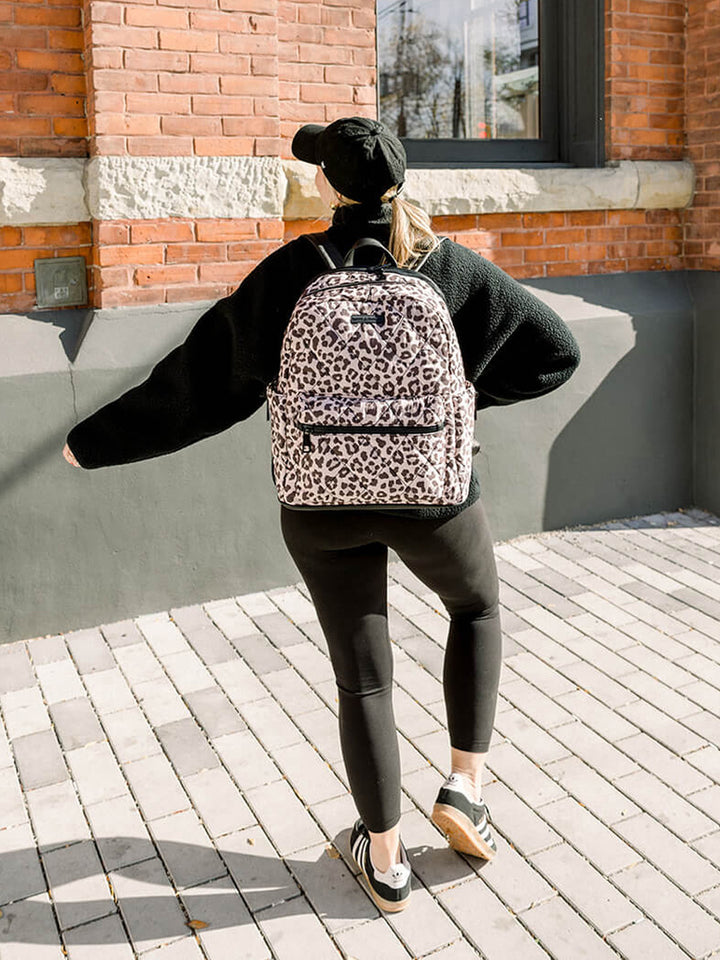 Quilted Brooklyn Backpack leopard