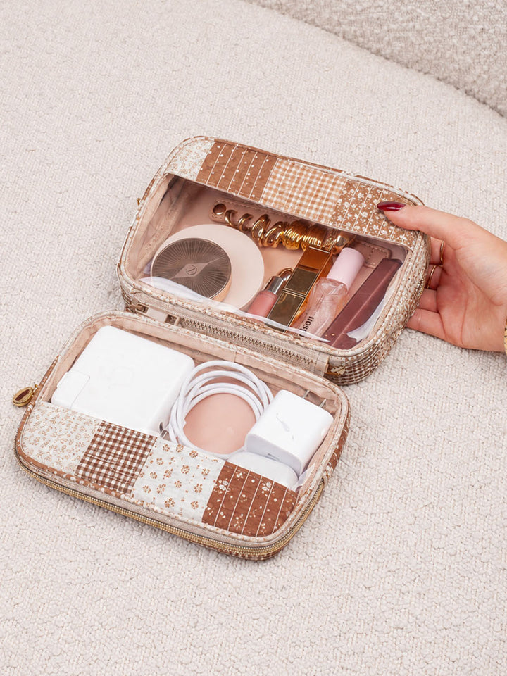 The Split Organizer Brown Patchwork