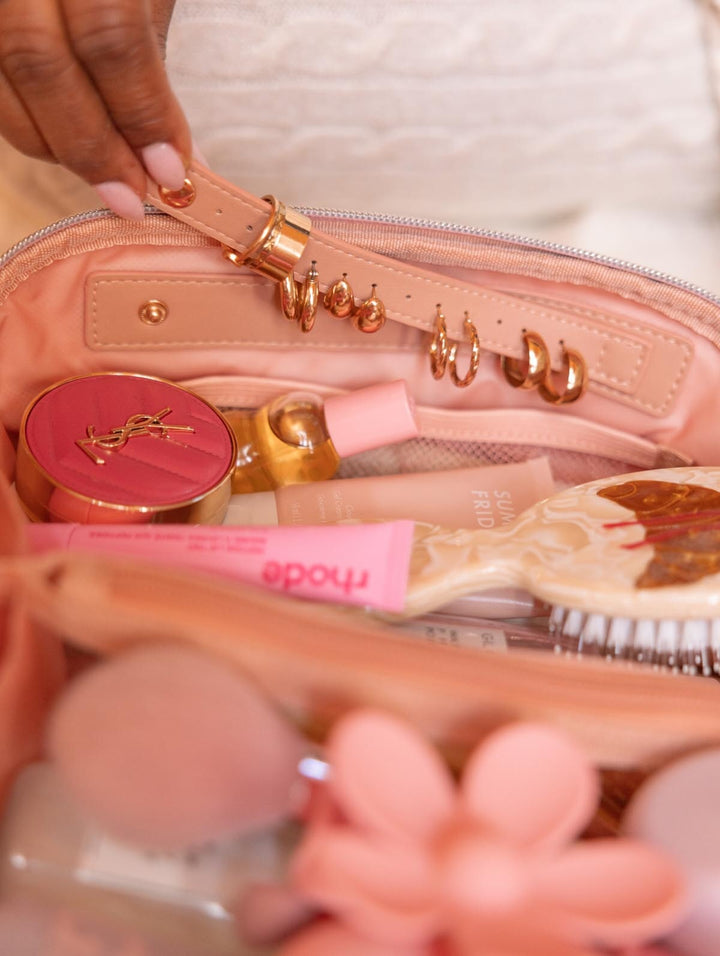 Open and Glow Cosmetic Case Pink Velvet