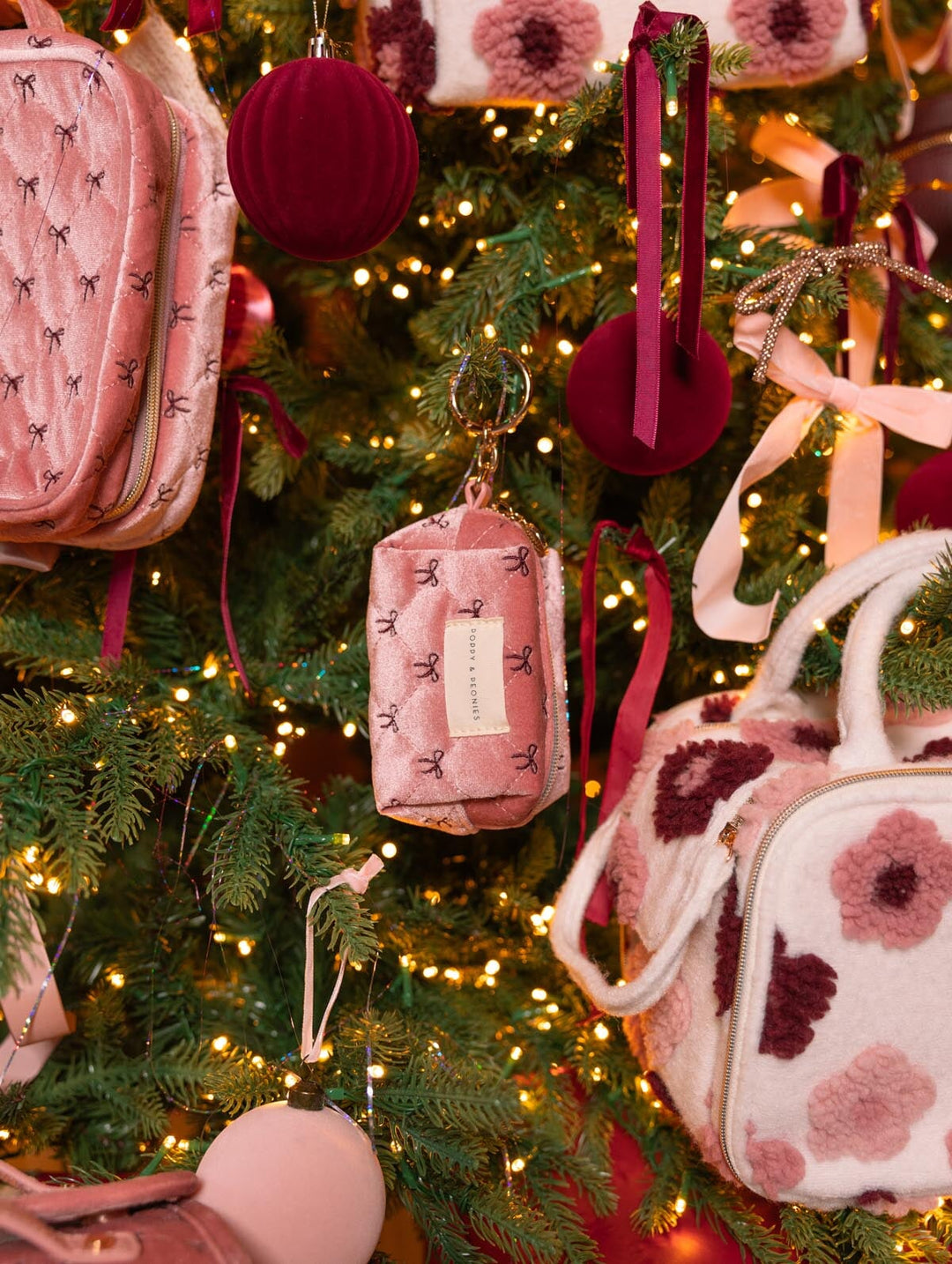 Tag Along Charm Pink Velvet