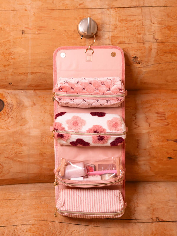 The Glam Squad Cosmetic Case Pink Velvet