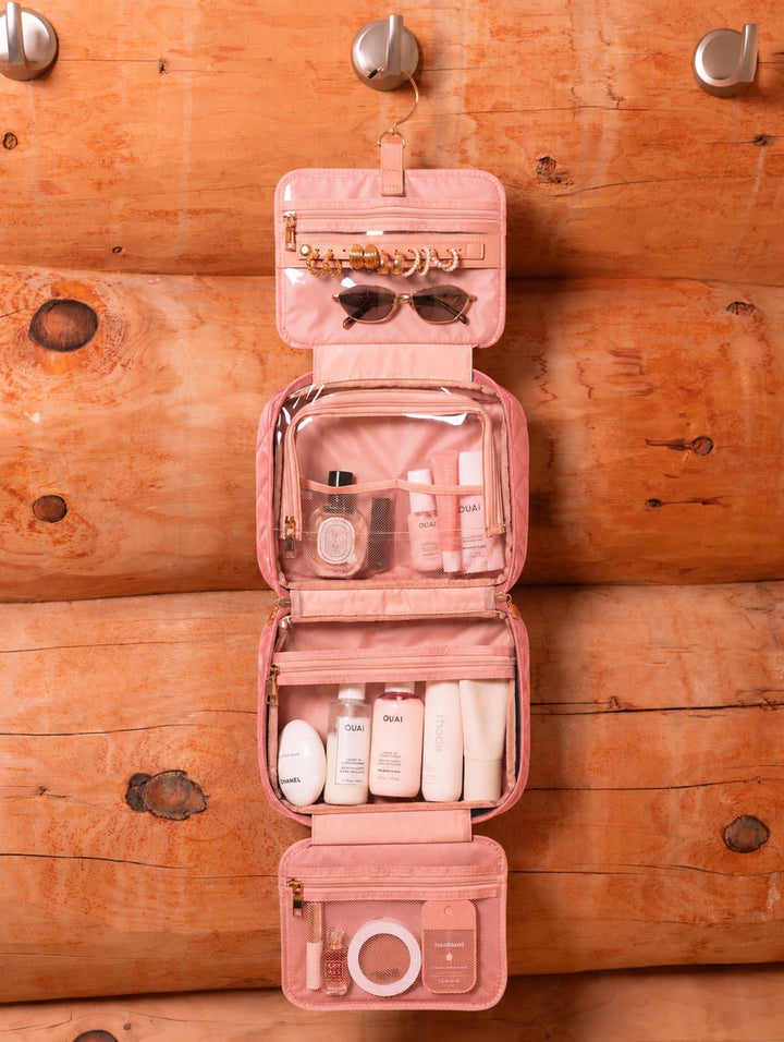 Hook Me Up Cosmetic Case Pink Velvet