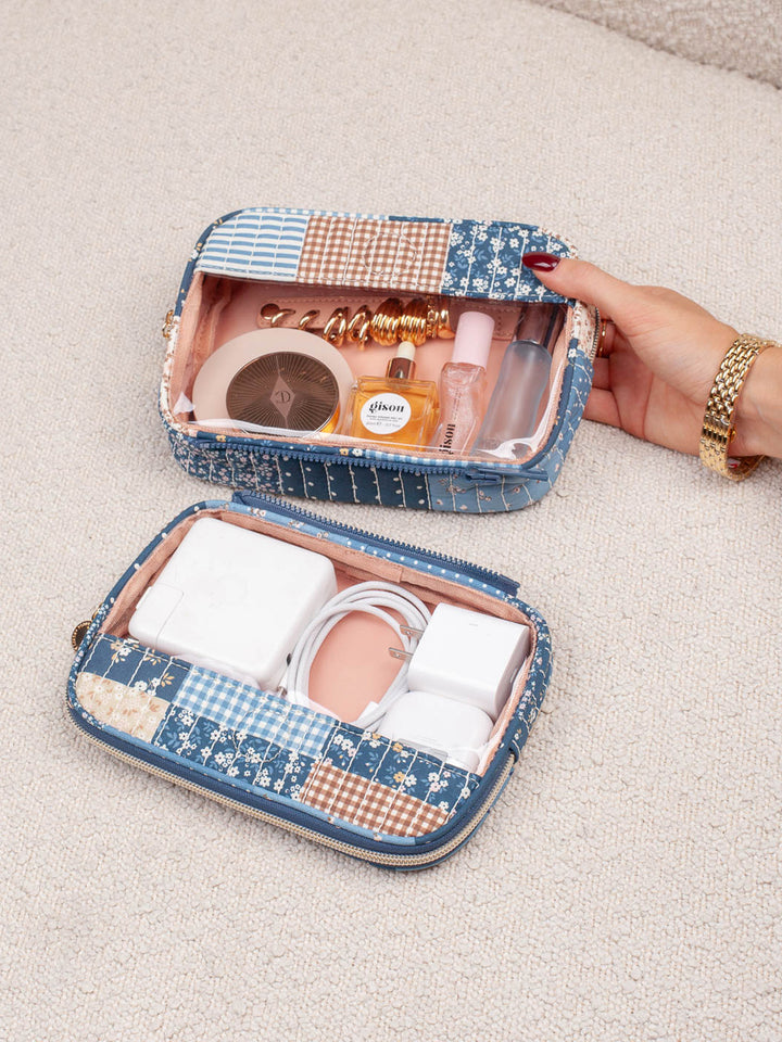 The Split Organizer Navy Patchwork