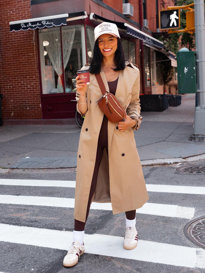 On The Run belt bag vegan leather chestnut