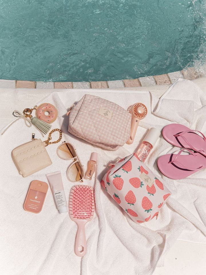 Cosmetic Case Strawberry Print