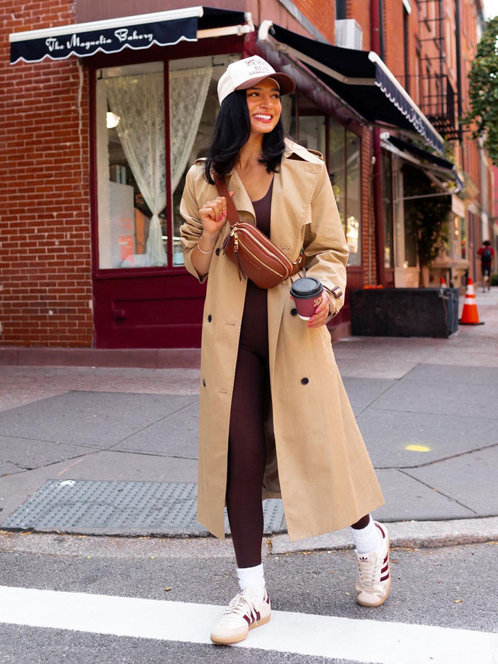 On The Run belt bag vegan leather chestnut