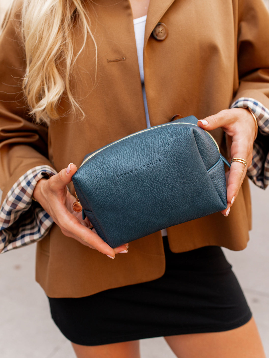Navy Cosmetic Case