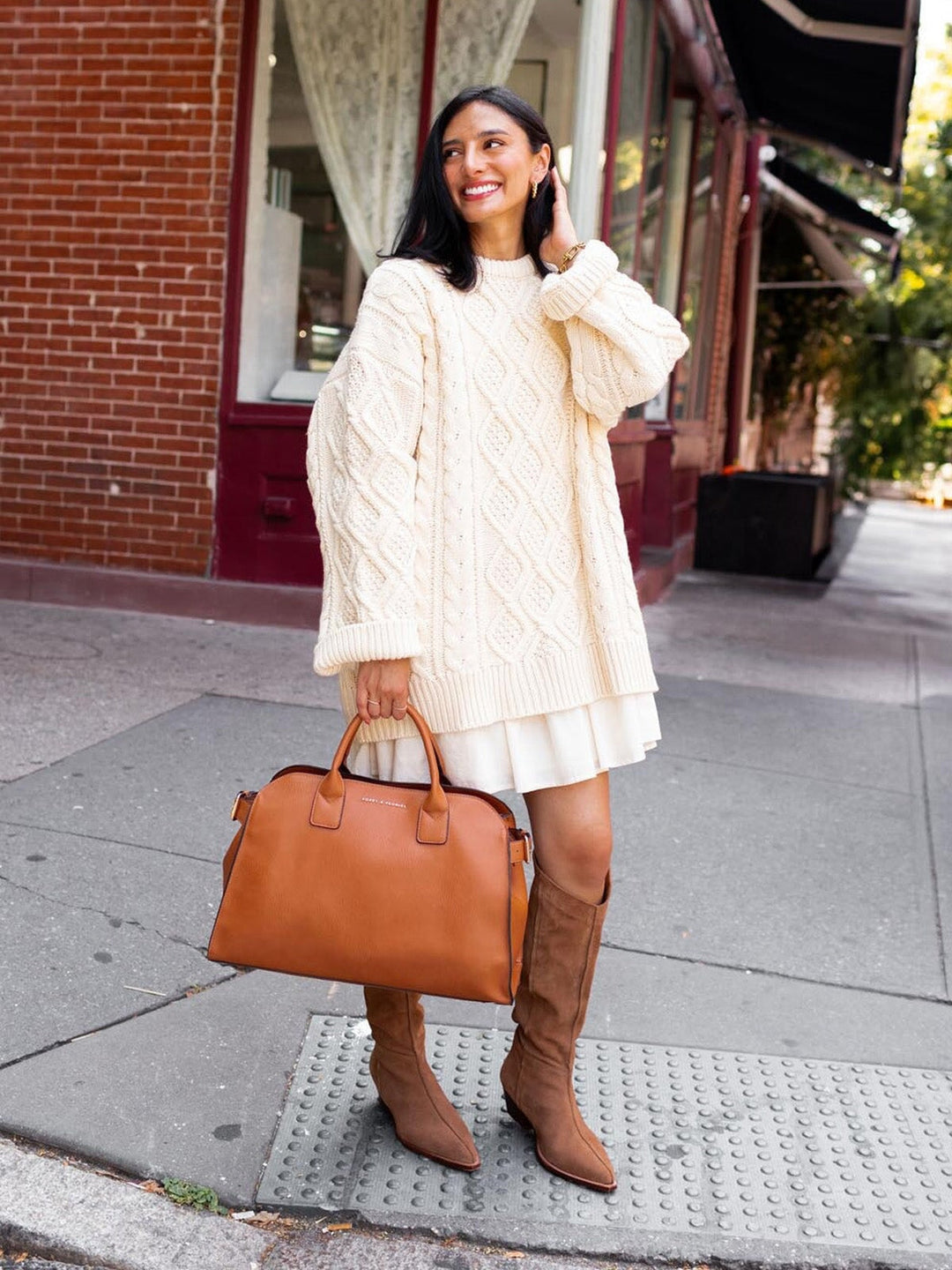 Uptown Tote Cognac
