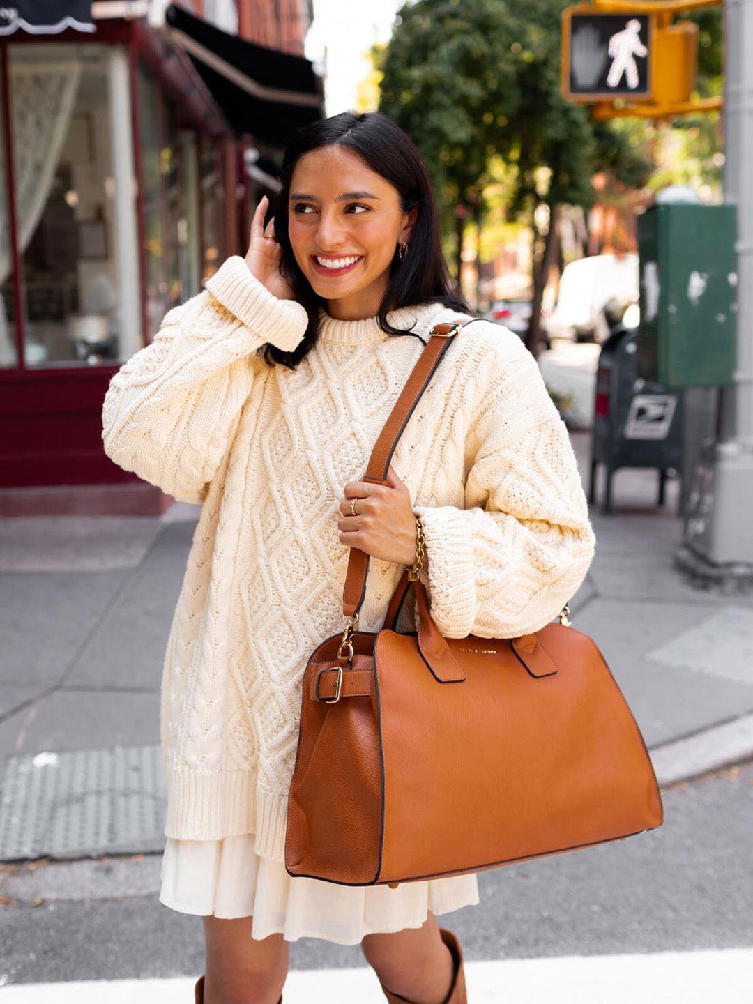 Uptown Tote Cognac