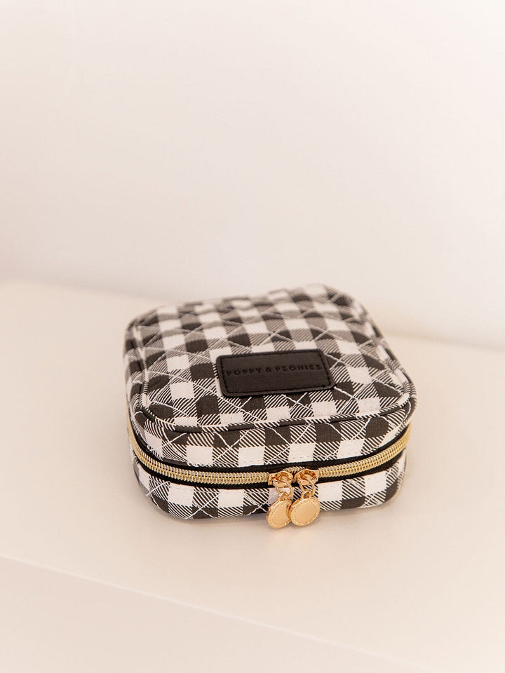 The Quilted Teched Out Case Black Gingham