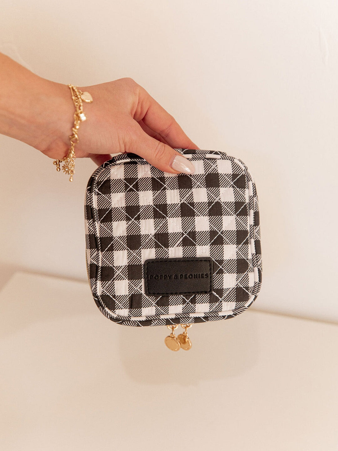 The Quilted Teched Out Case Black Gingham