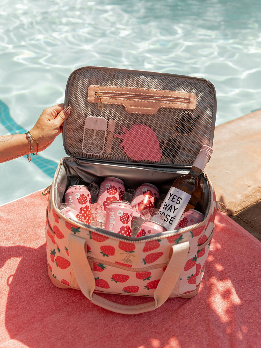 Stay Cool Cooler Bag Strawberry Print