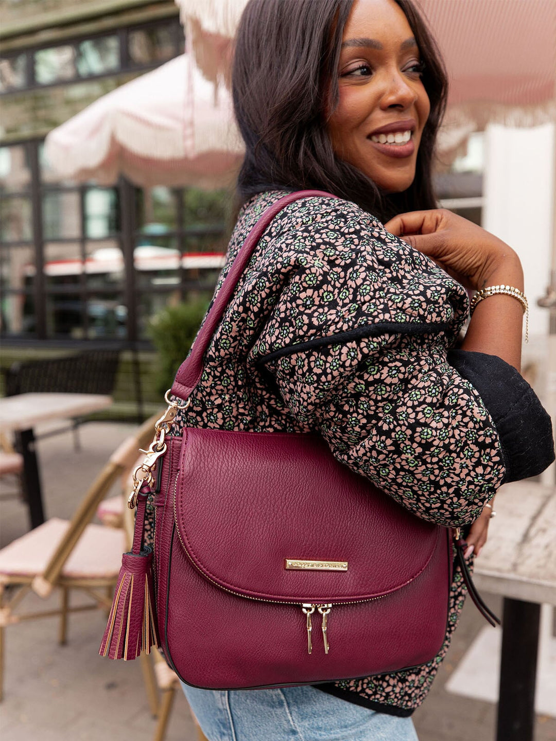 DOWNTOWN CROSSBODY berry