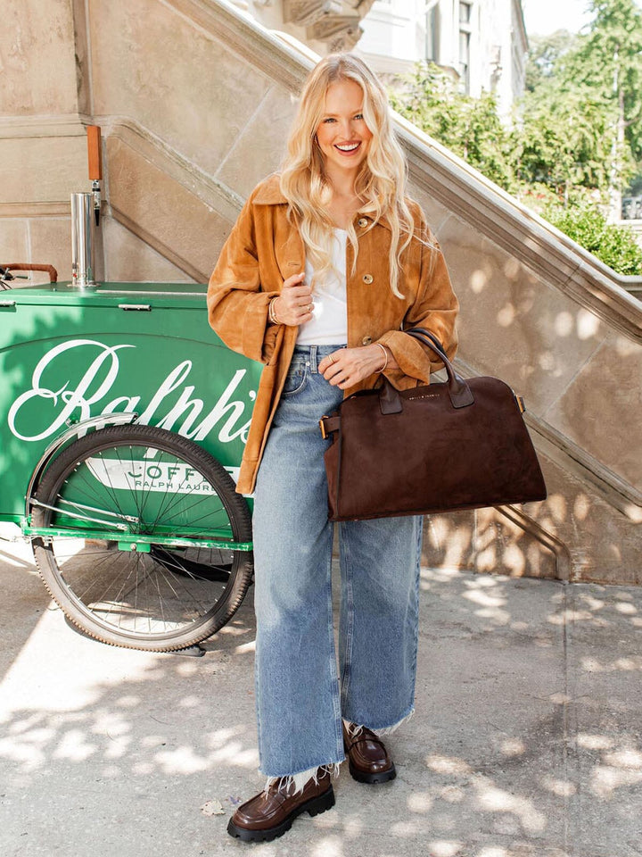 Uptown Tote Suede Espresso