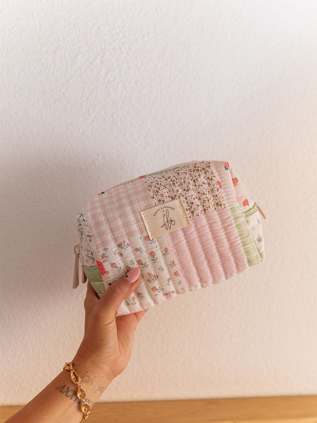Quilted Cosmetic Case Patchwork