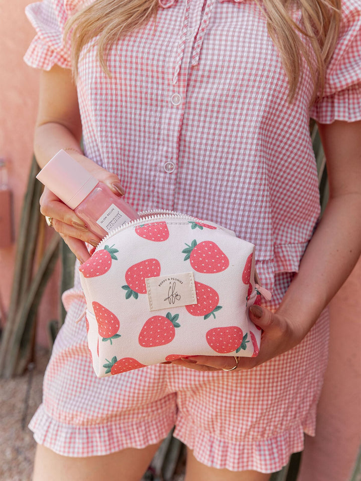Cosmetic Case Strawberry Print