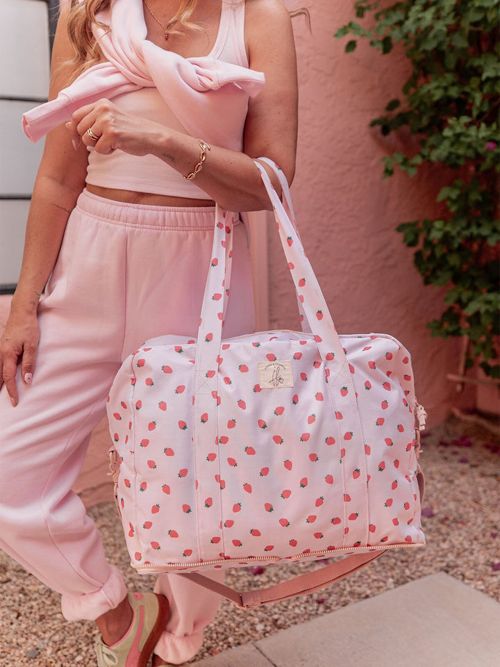 The Pack Up Duffle Mini Strawberry Print