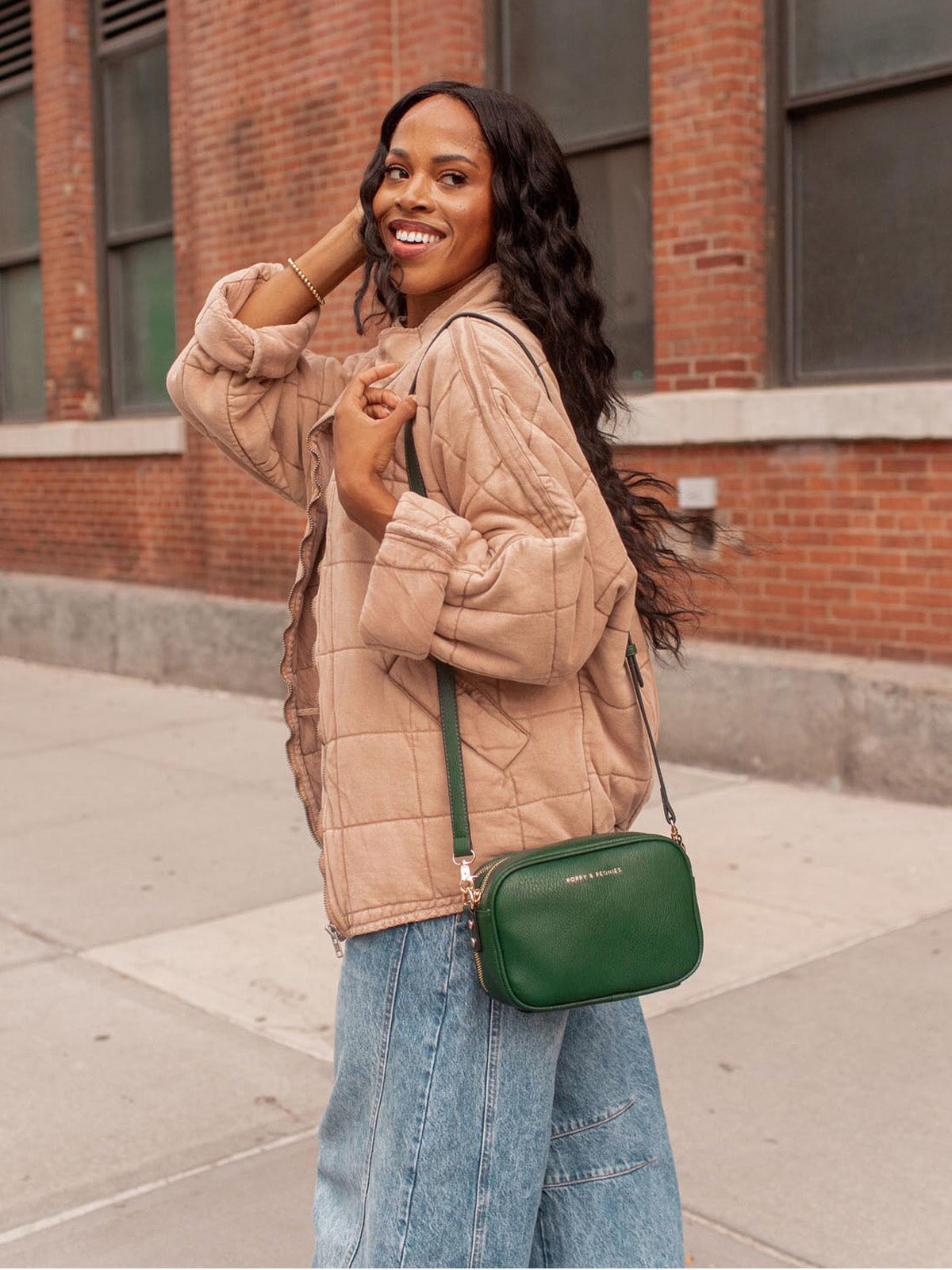 24/7 Crossbody Heritage Green | Poppy and Peonies – www