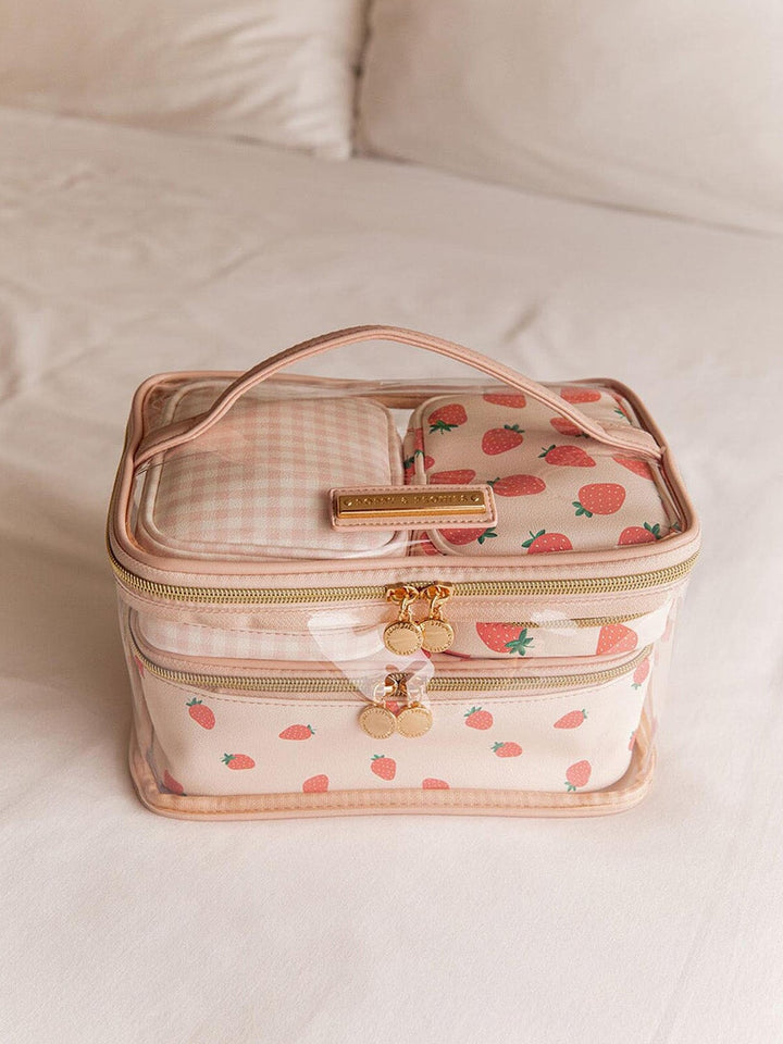 Getaway Cosmetic Set Mini Strawberry Print