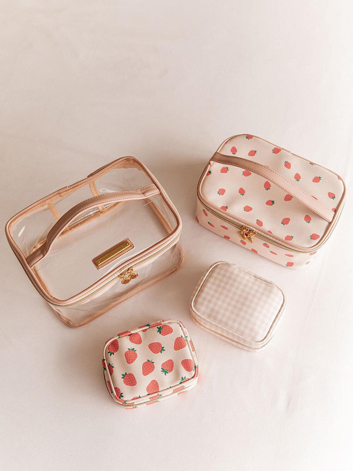Getaway Cosmetic Set Mini Strawberry Print