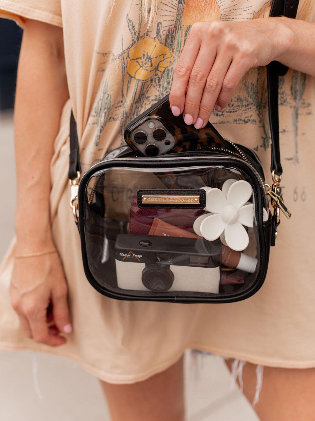 The Stadium Convertible Crossbody Black