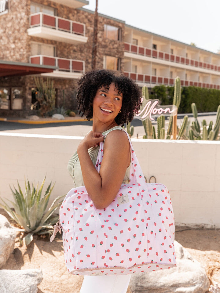 The Pack Up Duffle Mini Strawberry Print