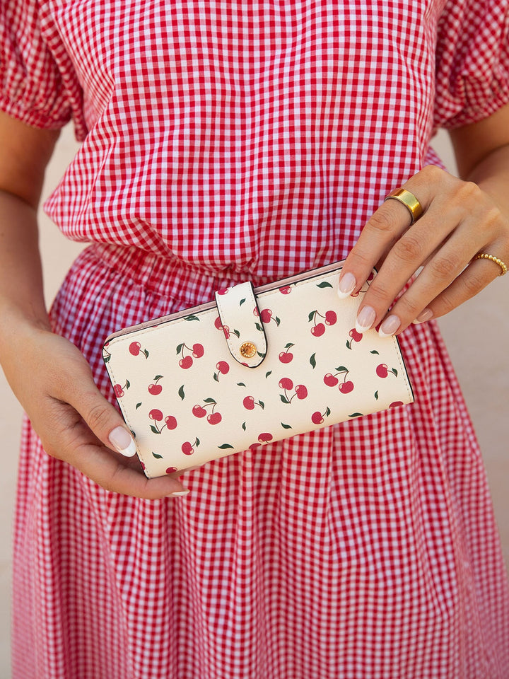 Go Anywhere Wallet Cherry Print