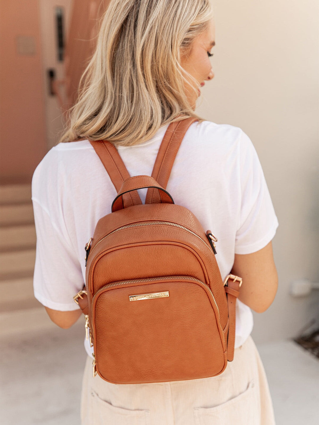 On The Fly Mini Backpack Cognac