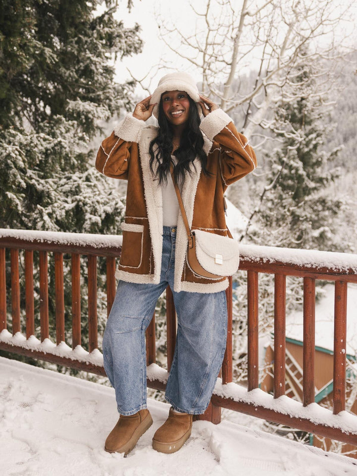 The Icon Crossbody Teddy Faux Fur Cream