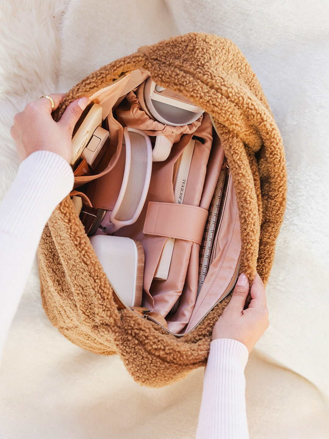 Haul It Teddy Faux Fur Camel