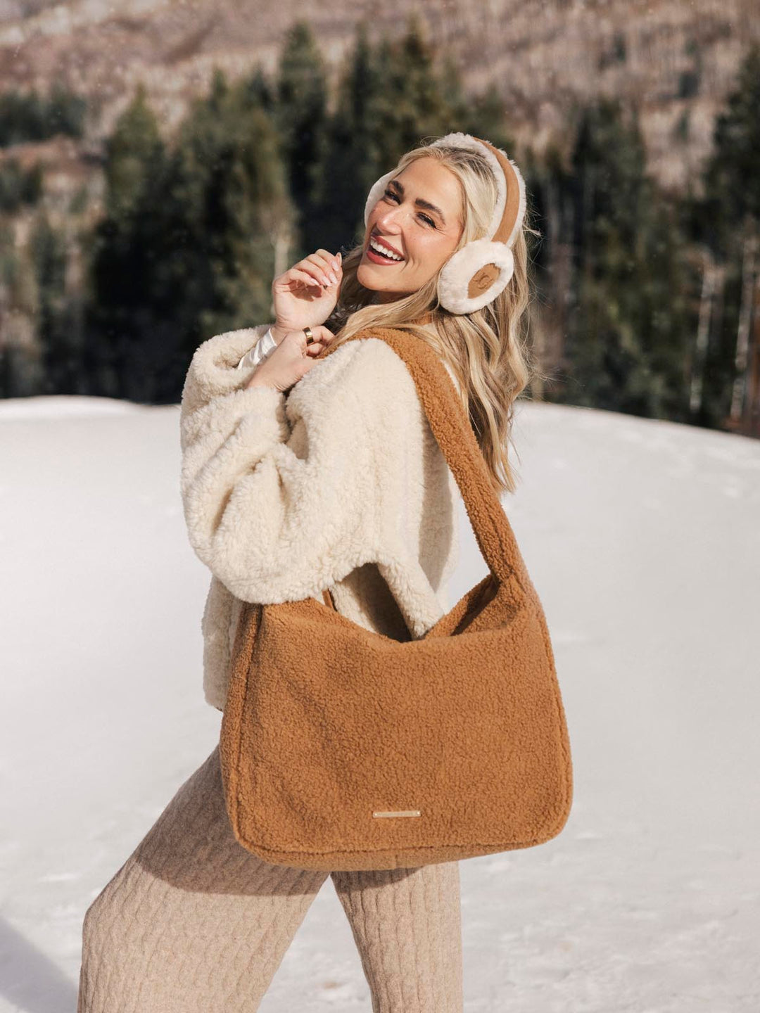 Haul It Teddy Faux Fur Camel