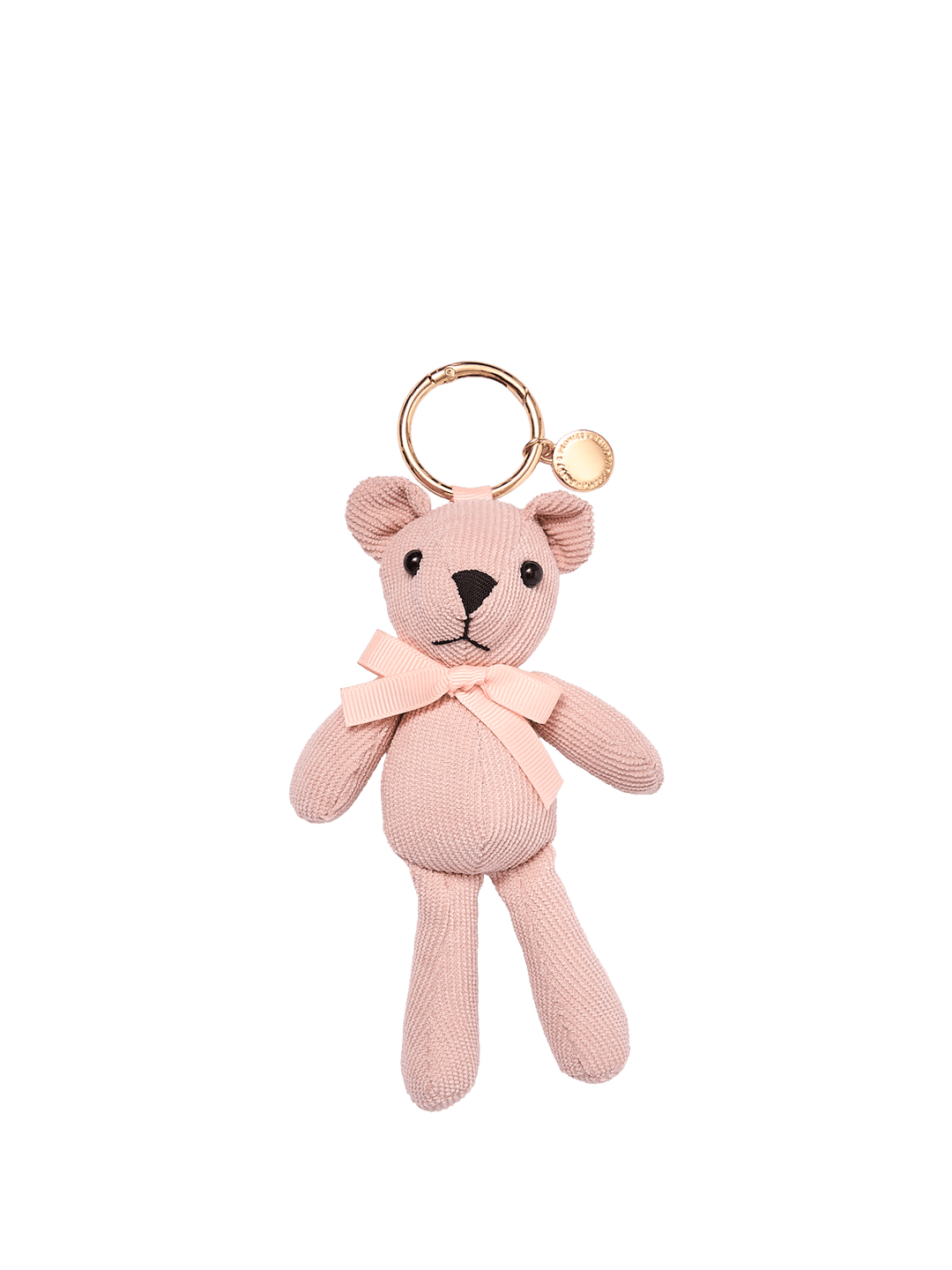 Pink teddy bear bag charm
